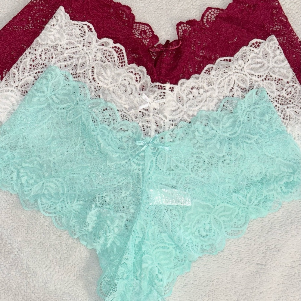 Pack 4 Panties Floral Lace Size L Sexy Hipster Multicolor New - Picture 10 of 11